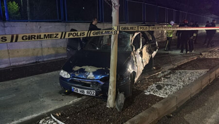 Sivas’ta ağaca çarpan arabanın şoförü hayatını kaybetti