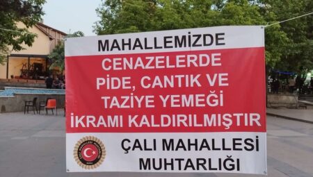 Bu mahallede cenazede yemek ikramı kaldırıldı