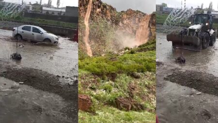 Kars’ta sağanak sele neden oldu