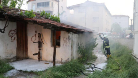 Amasya’da korkutan konut yangını