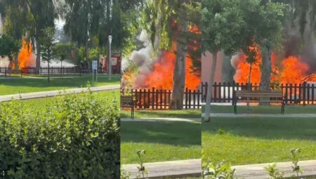 Antalya’da araba alev topuna döndü