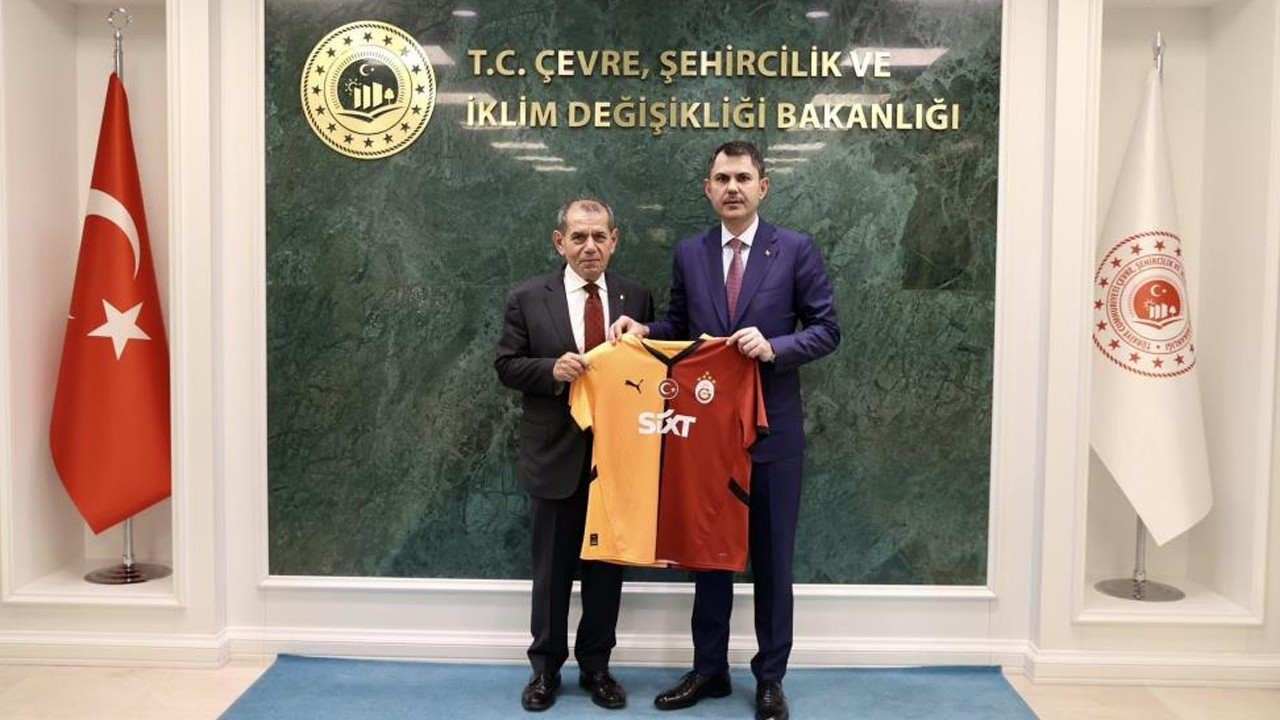 Bakan Kurum, Galatasaray Kulübü Lideri Özbek ile görüştü