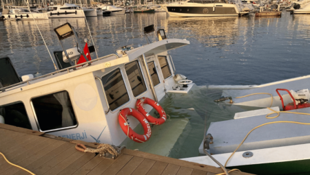 Bodrum’da şişme bot kazası: Atık toplama teknesi su aldı