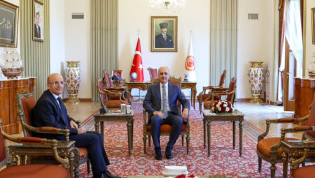 TBMM Lideri Kurtulmuş, Bakan Şimşek’i kabul etti