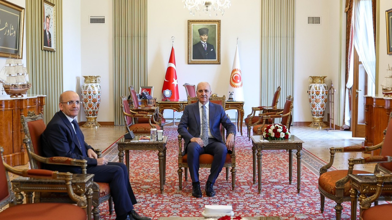 TBMM Lideri Kurtulmuş, Bakan Şimşek’i kabul etti